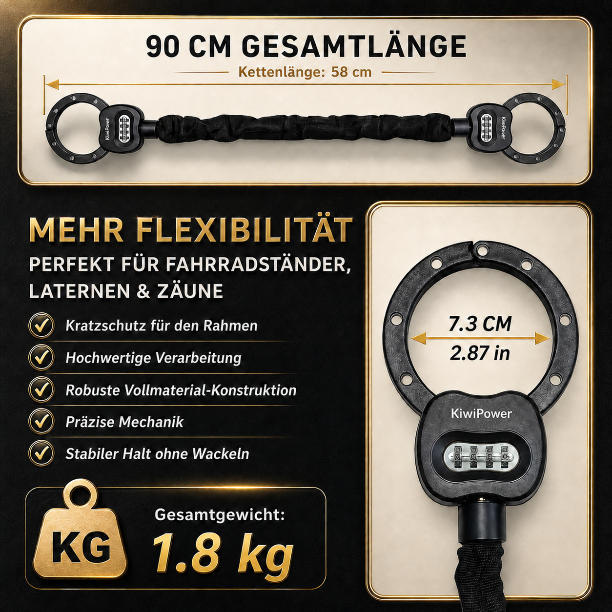 90 CM GESAMTLÄNGE