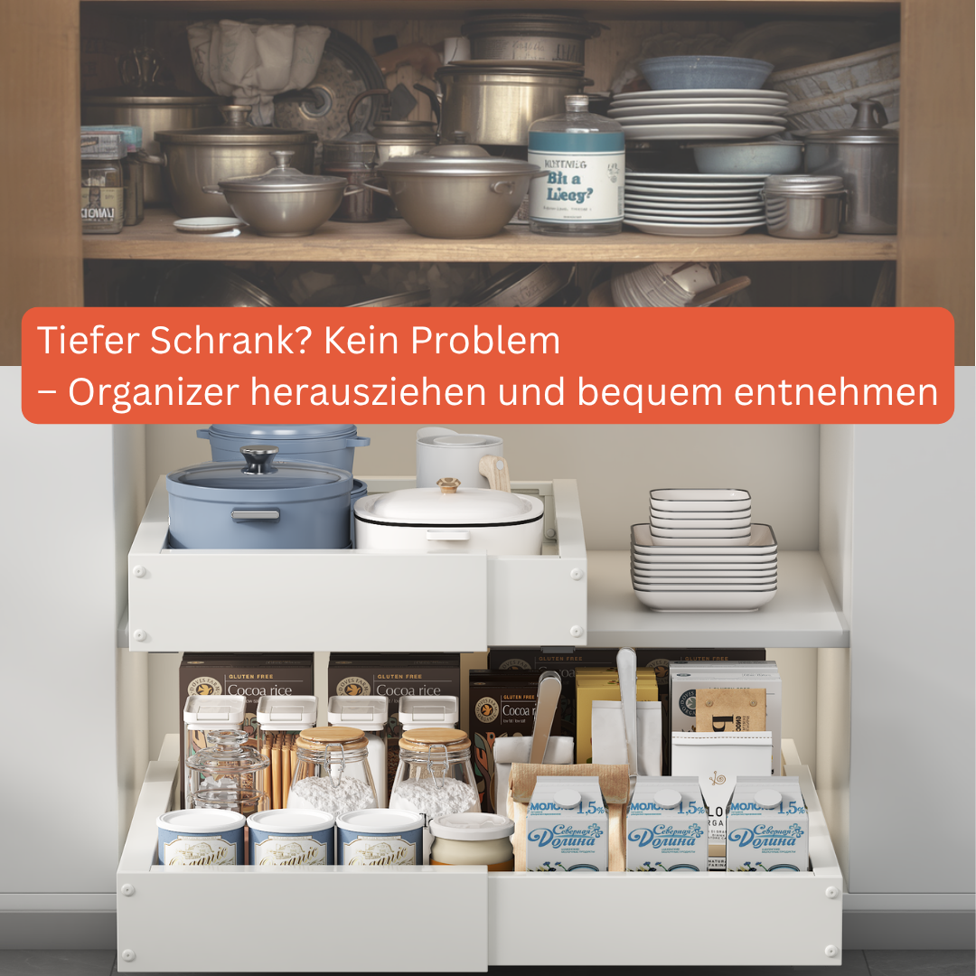 Ausziehbarer Schrank-Organizer – Breite & Tiefe verstellbar