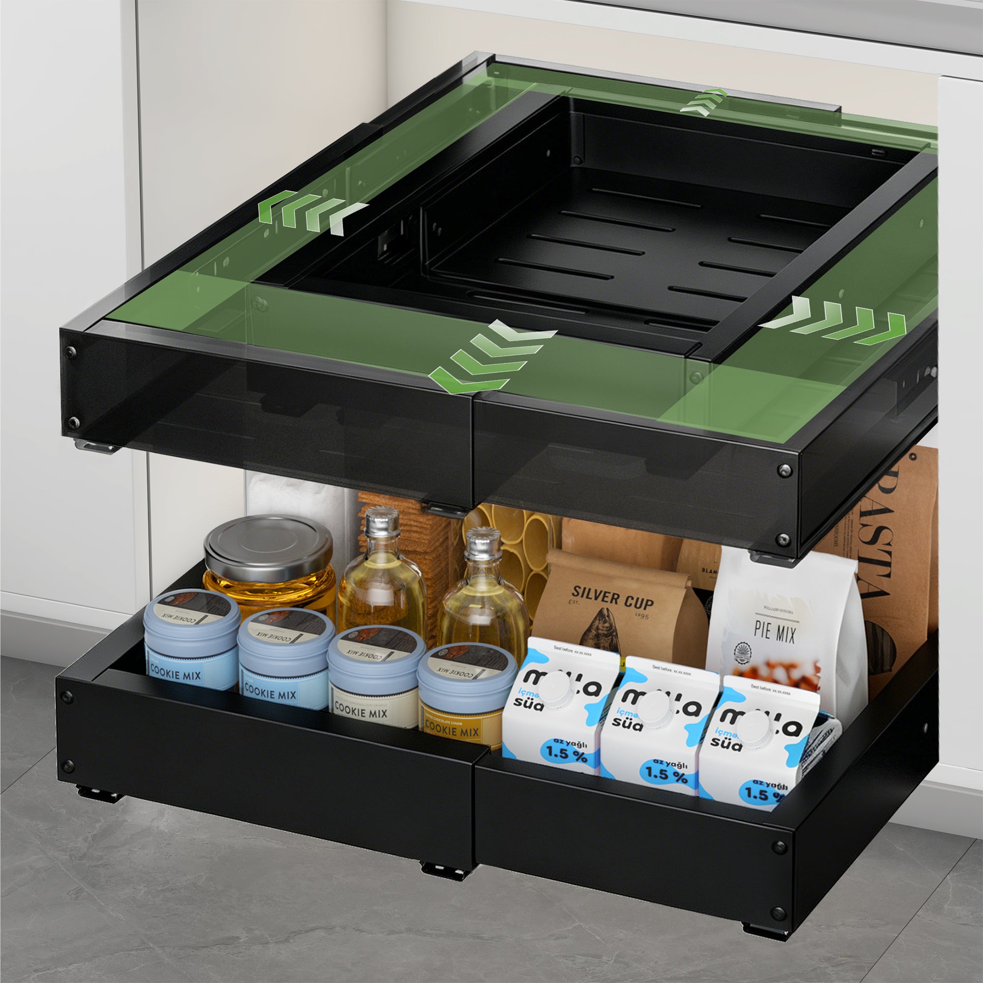 Ausziehbarer Schrank-Organizer – Breite & Tiefe verstellbar